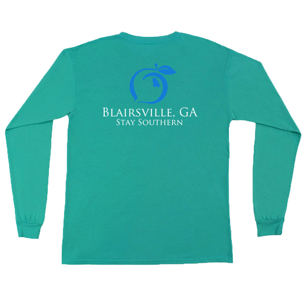 Blairsville, GA Hometown Long Sleeve Pocket Tee – Peach State Pride