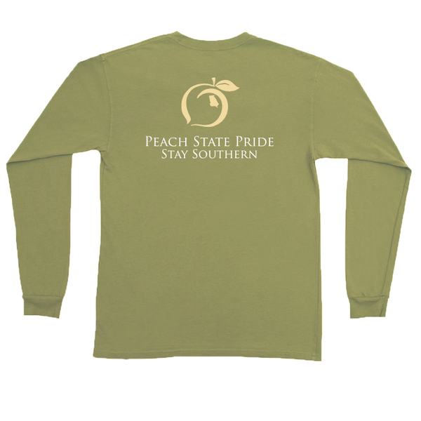 Classic Stay Southern Long Sleeve Pocket Tee – Peach State Pride