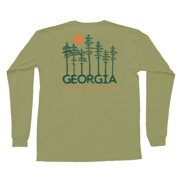 Georgia Pines Long Sleeve Pocket Tee – Peach State Pride