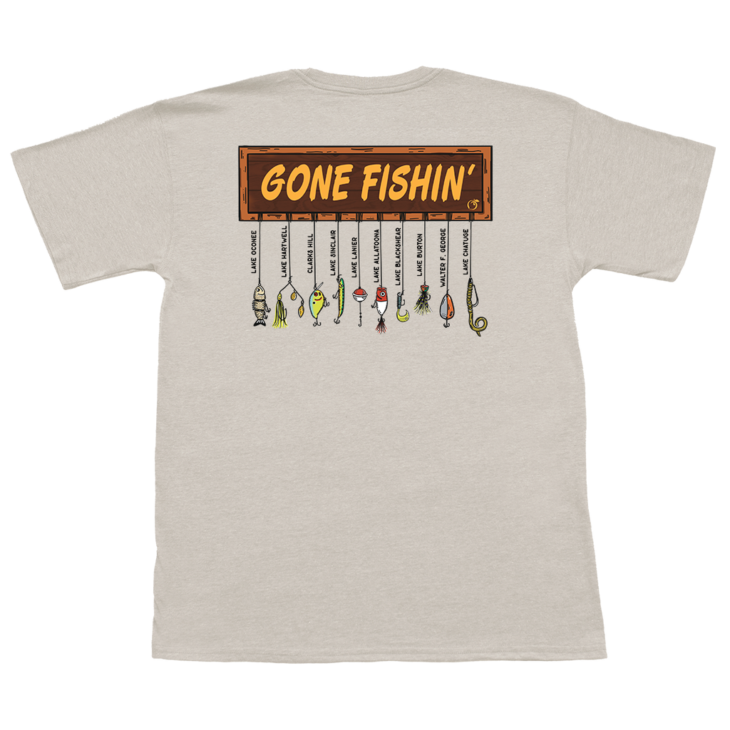 Gone Fishin' Short Sleeve Pocket Tee