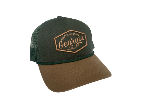 Georgia Script Patch Mesh Back Trucker Hat – Peach State Pride