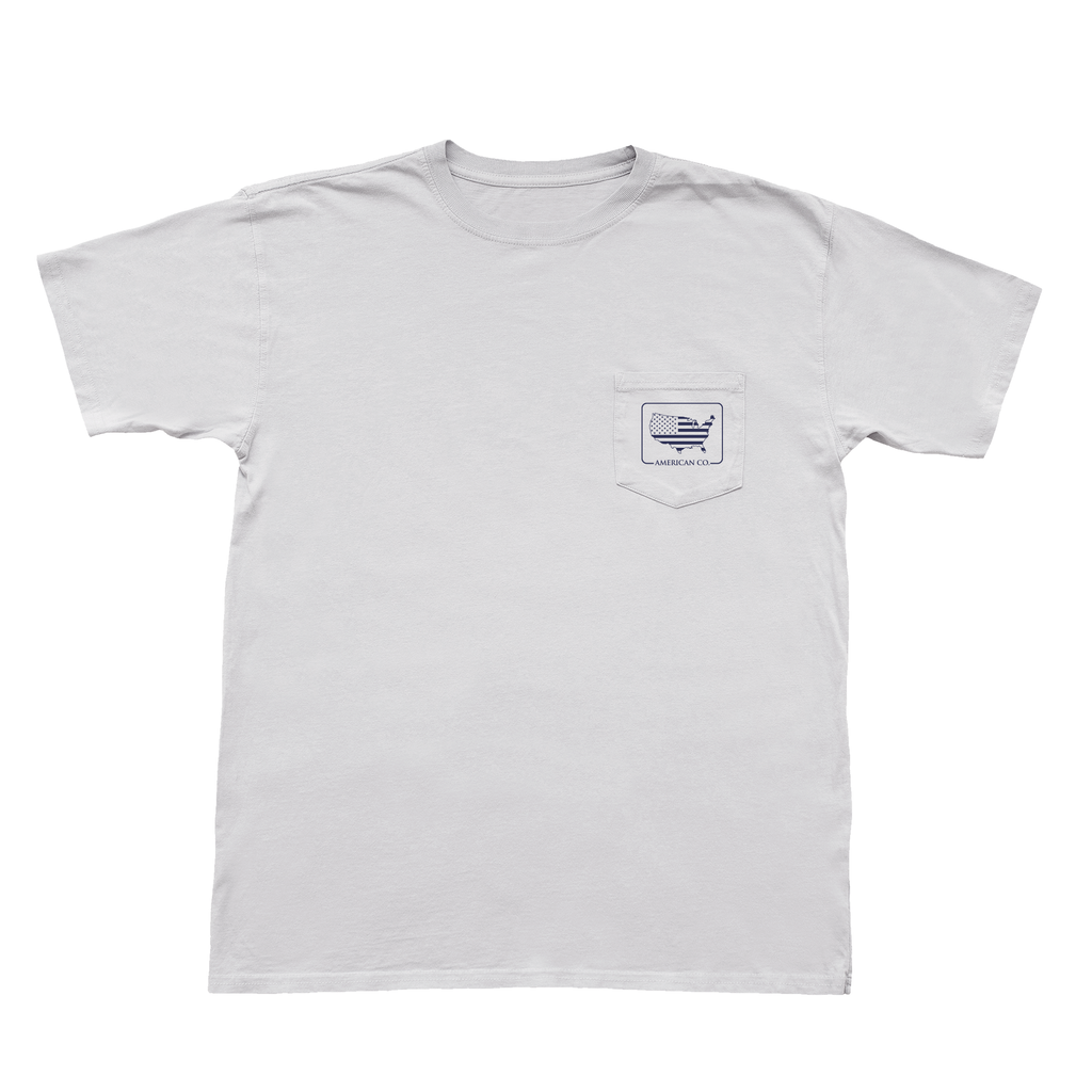 Red, White, & Bluefish Short Sleeve Pocket Tee