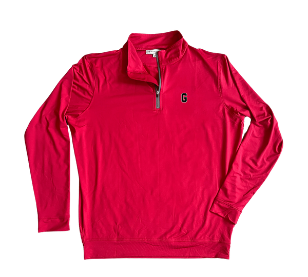 UGA 1/4 Zip Performance Pullover - Red – Peach State Pride