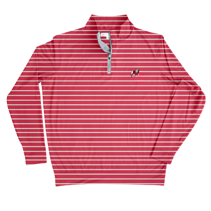 UGA Red & White Camellia Cotton Lyocell Pullover