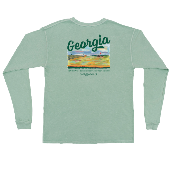 YOUTH Georgia Ag Long Sleeve Pocket Tee