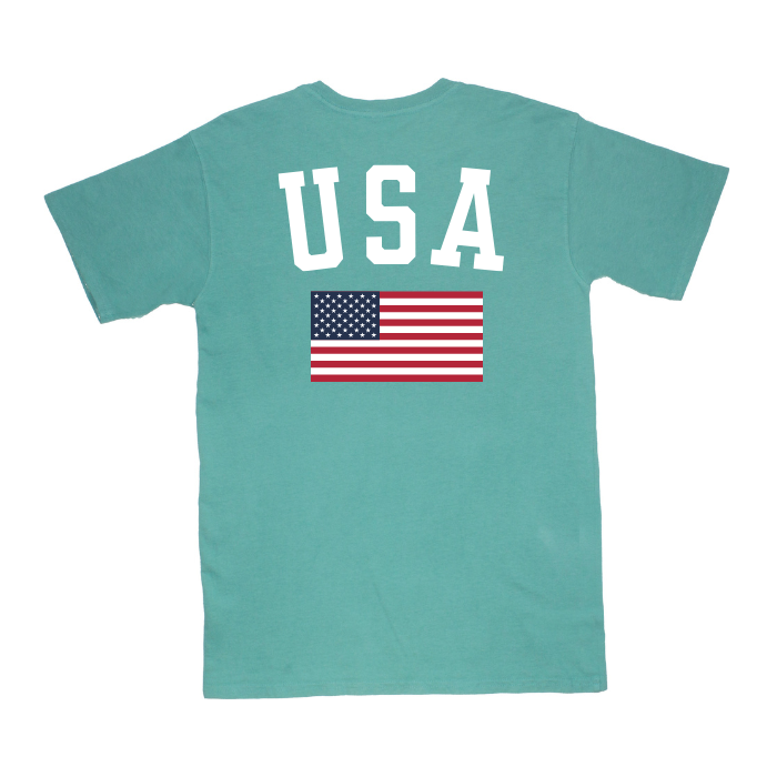 YOUTH USA Flag Short Sleeve Pocket Tee
