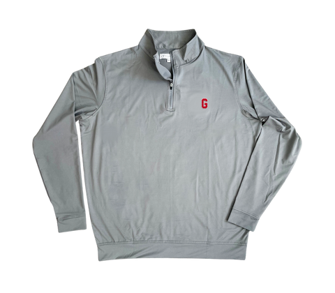 UGA 1/4 Zip Standing Dawg Performance Pullover - Charcoal