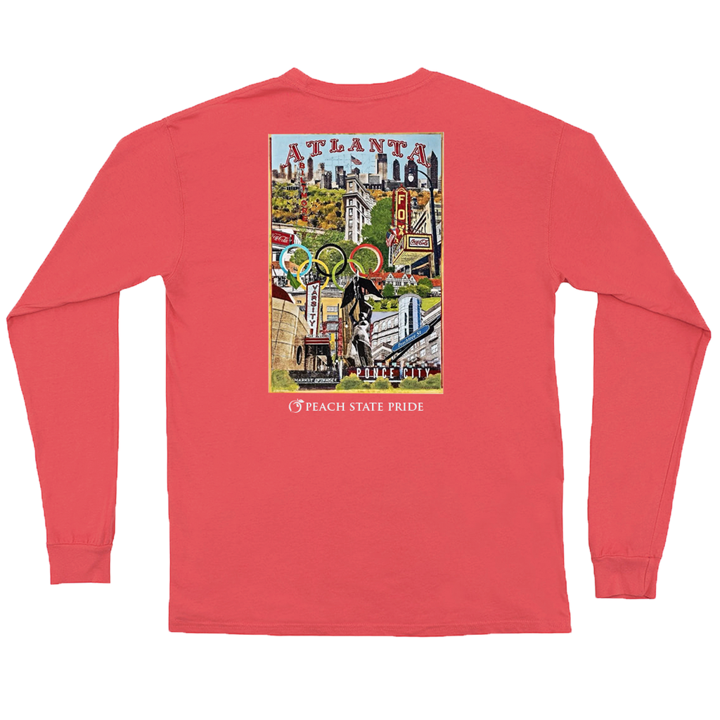 Atlanta Montage Long Sleeve Pocket Tee