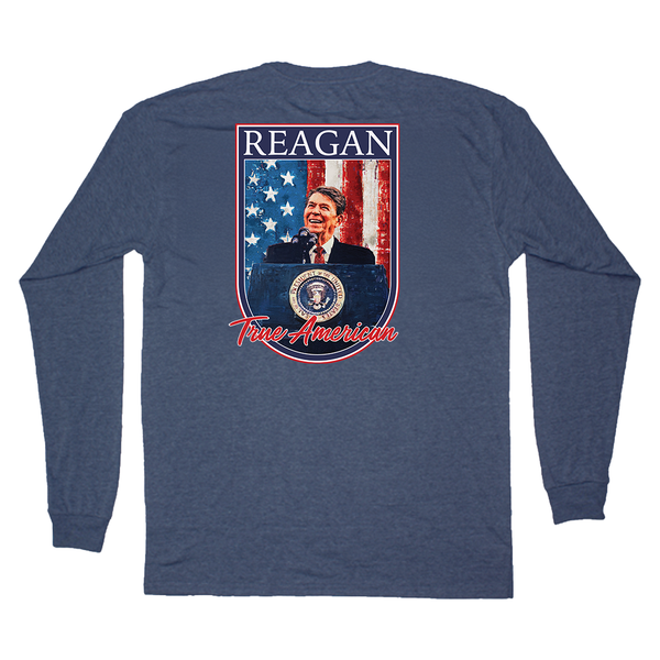 Reagan- True American Long Sleeve Pocket Tee – Peach State Pride
