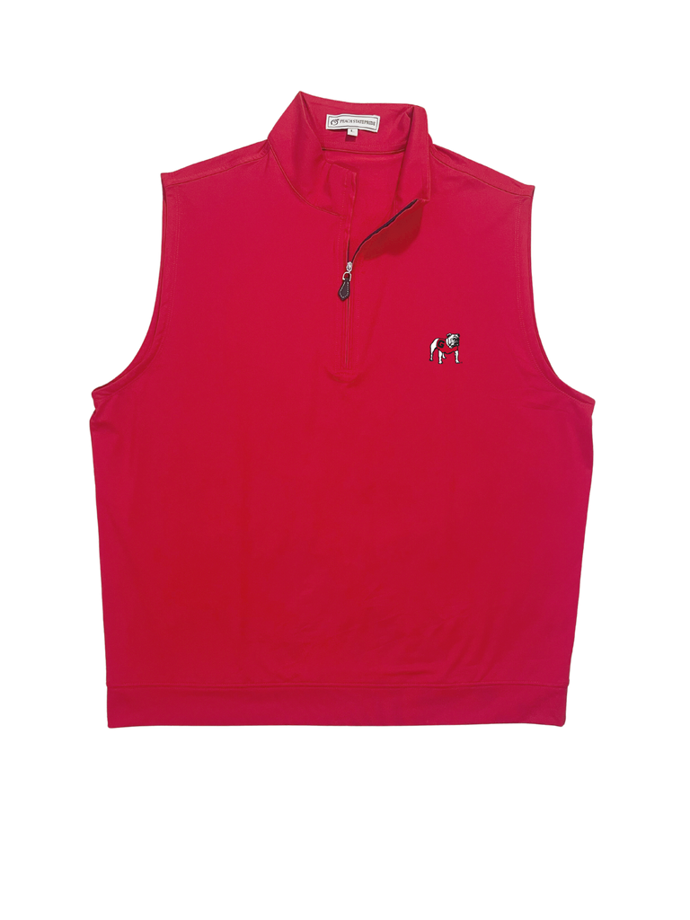UGA Red 1/4 Zip Performance Vest