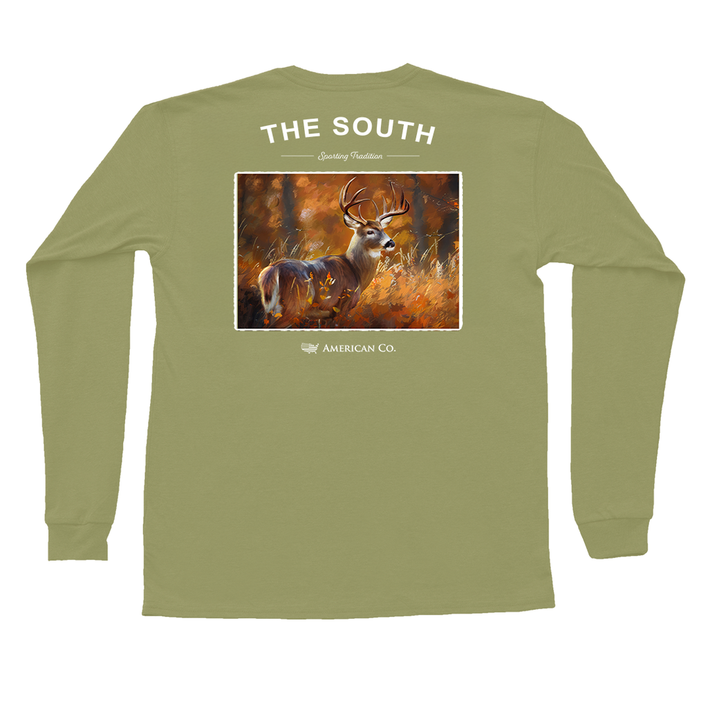 Whitetail Countryside Long Sleeve Pocket Tee