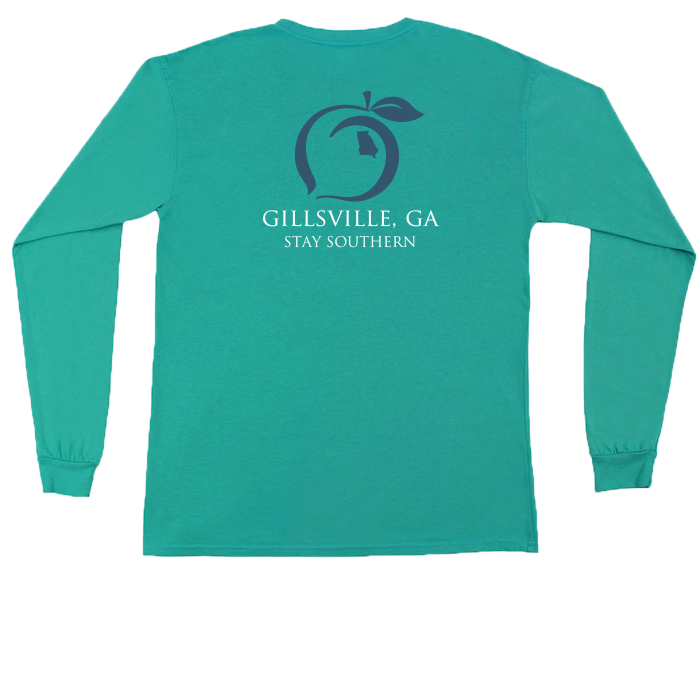 Gillsville, GA Long Sleeve Hometown Pocket Tee