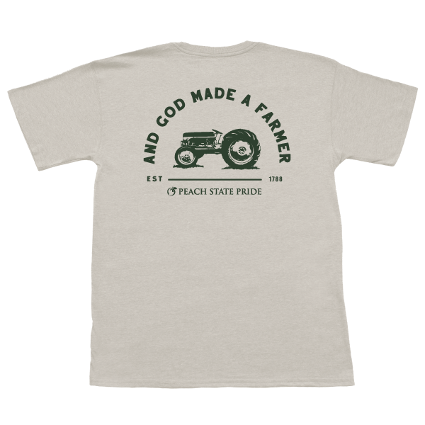 And God Made A Farmer Short Sleeve Pocket Tee – Peach State Pride