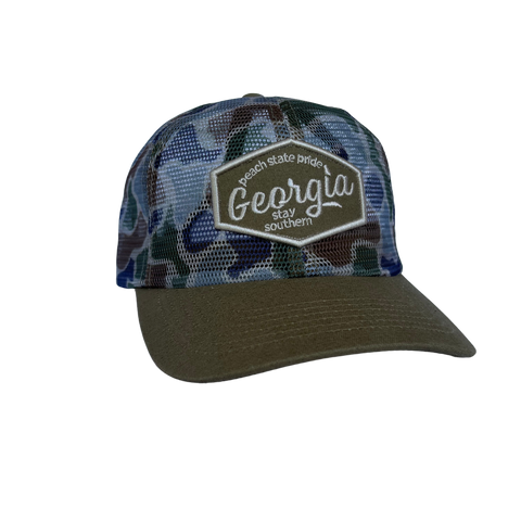 Georgia Flag Mesh Back Trucker Hat