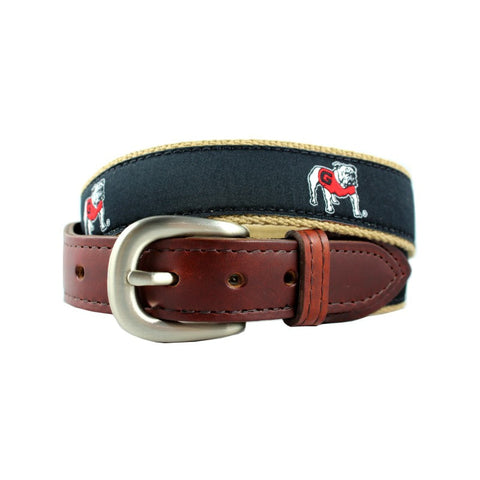 State of Georgia Embroidered Belt