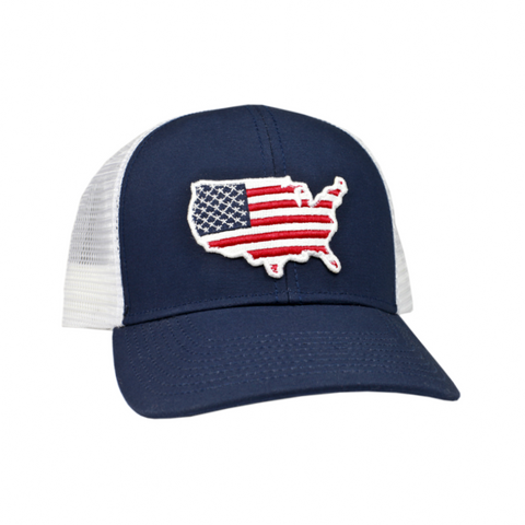 Camouflage American Flag Mesh Back Trucker Hat