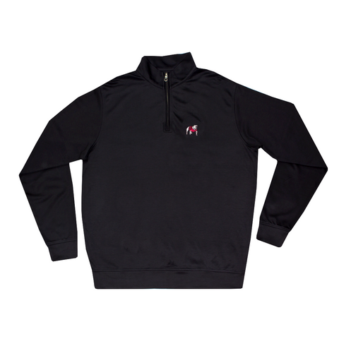 UGA 1/4 Zip Standing Dawg Performance Pullover - Charcoal