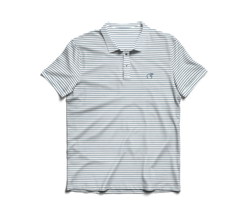 USA Clearwater & White Beech Stripe Performance Polo