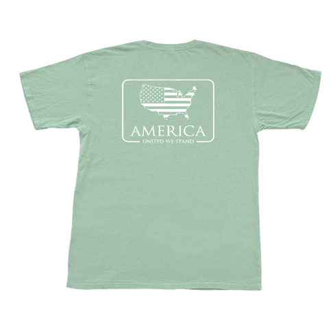 USA Outline Mesh Back Trucker Hat