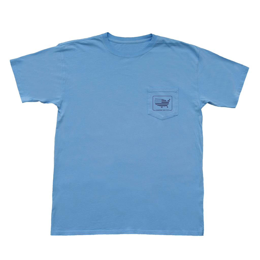 Red, White, & Bluefish Short Sleeve Pocket Tee