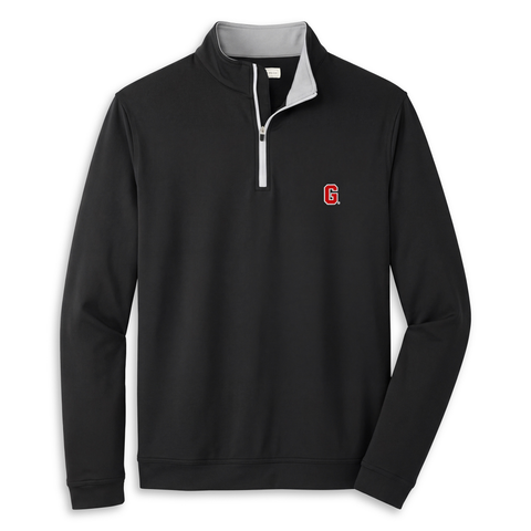 UGA Standing  Dawg 1/4 Zip Performance Pullover - Black