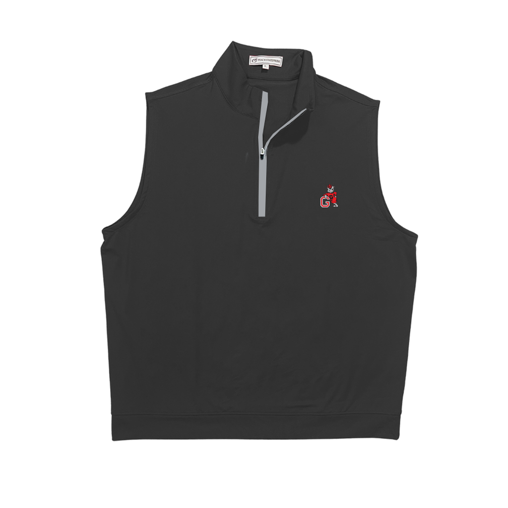 UGA Black 1/4 Zip Vest