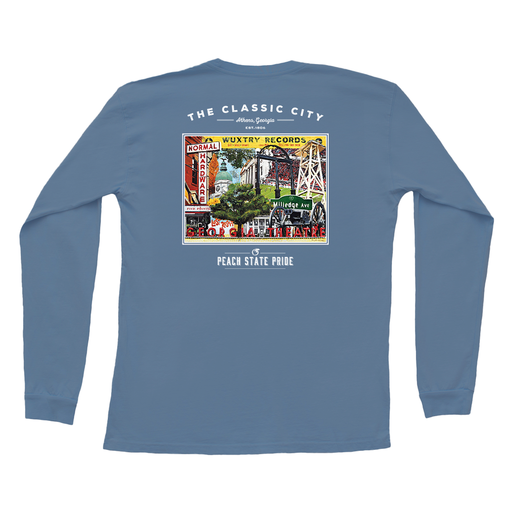 Classic City Establishments Long Sleeve Pocket Tee