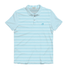 Horizon Blue & White Heathered Drift Stripe Performance Polo