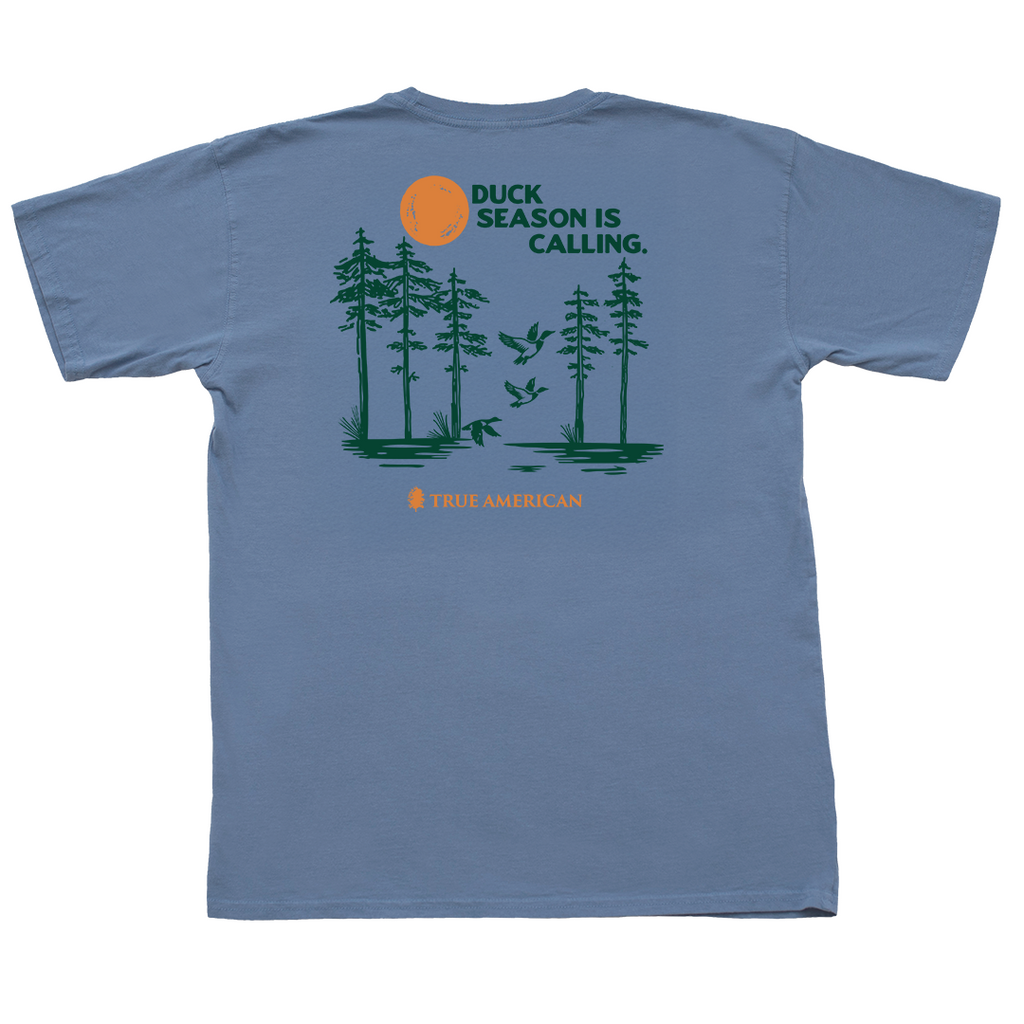 Duck Season is Calling Short Sleeve Pocket Tee