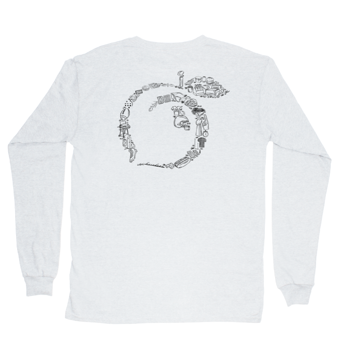 Football Montage Long Sleeve Pocket Tee