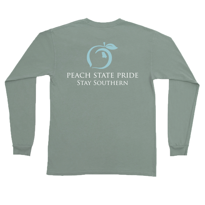 Classic Stay Southern Long Sleeve Pocket Tee – Peach State Pride