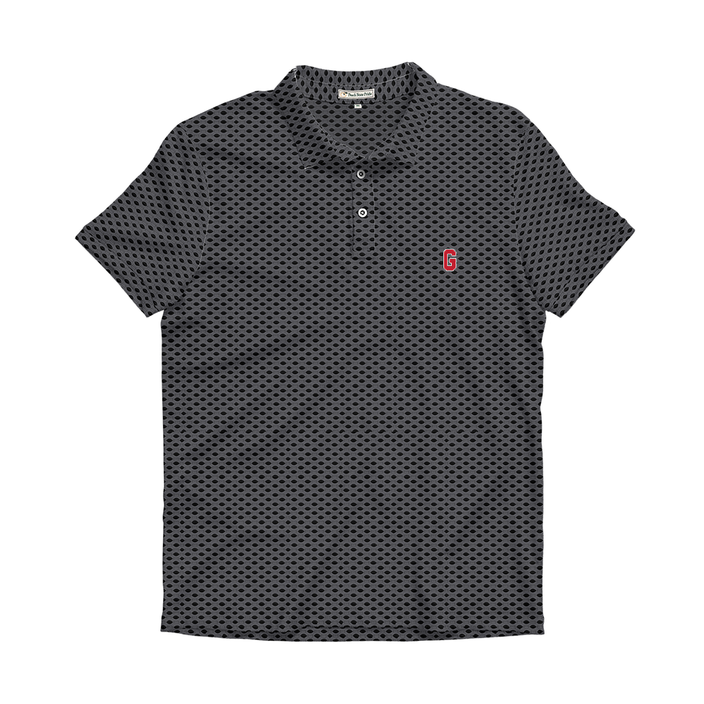 UGA Gray & Black Gridiron Performance Polo