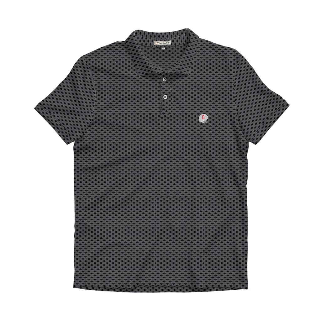 UGA Gray & Black Gridiron Performance Polo