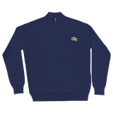 Georgia Tech Cotton/Cashmere Pullover Navy