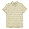 Georgia Tech Old Gold & White Heathered Azalea Stripe Performance Polo