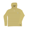 Georgia Tech Old Gold & White Magnolia Stripe Cotton Lyocell Hoodie: PRE-ORDER | SHIPS LATE AUGUST