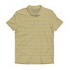 Georgia Tech Old Gold & White Magnolia Stripe Cotton Lyocell Polo