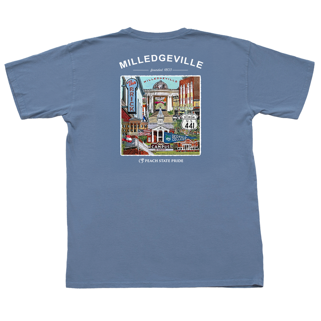 Milledgeville Montage Short Sleeve Pocket Tee