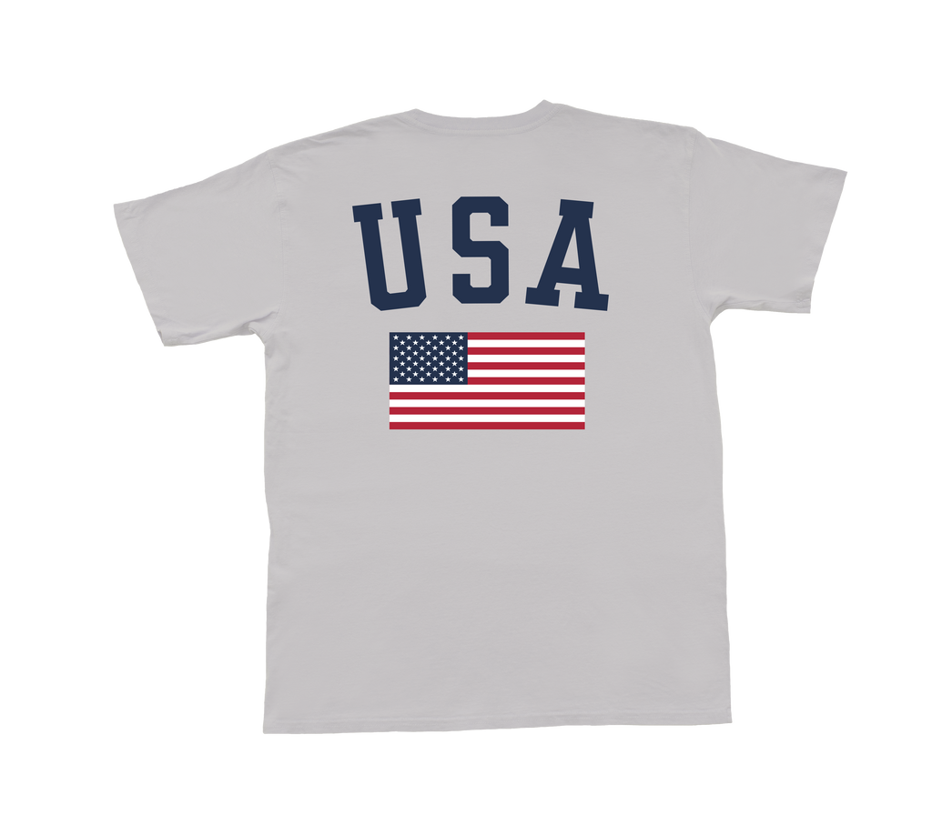 USA Flag Short Sleeve Pocket Tee