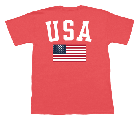 USA Outline Mesh Back Trucker Hat