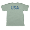 YOUTH - USA Initials Short Sleeve Pocket Tee