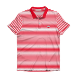 VSU Red & White Classic Stripe Performance Polo - Knit Collar