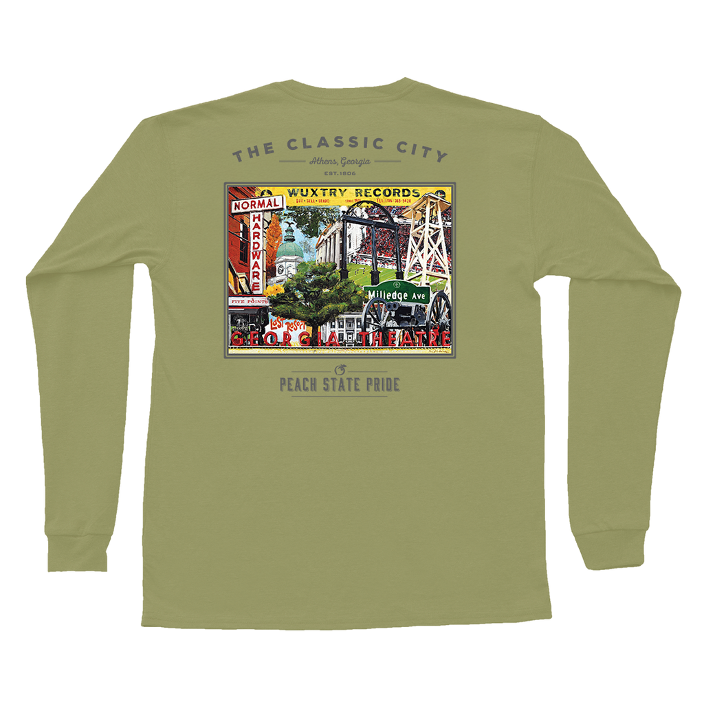 Classic City Establishments Long Sleeve Pocket Tee