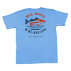 Red, White, & Bluefish Short Sleeve Pocket Tee