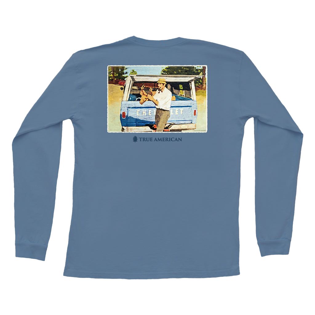Vintage Buck Long Sleeve Pocket Tee
