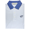 GSU Navy & Sky Blue Birch Stripe Performance Polo - Knit Collar