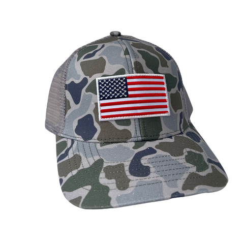 USA Flag Mesh Back Trucker Hat