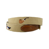 Wood Duck & Pipe Embroidered Belt