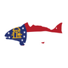 Redfish Flag Decal