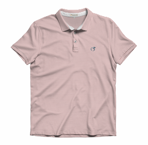 YOUTH Cays Blue & Airy Blue Cypress Stripe Polo